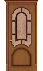 Межкомнатная дверь Соната, со стеклом, цвет Орех Межкомнатная дверь Соната, со стеклом, цвет Орех