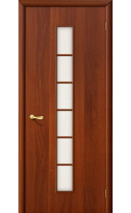 Межкомнатная дверь 2С, со стеклом, цвет ИталОрех