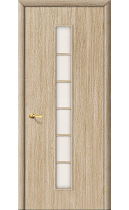 Межкомнатная дверь 2С, со стеклом, цвет БелДуб