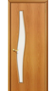 Межкомнатная дверь 6С, со стеклом, цвет МиланОрех
