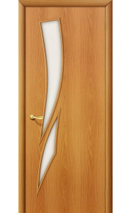 Межкомнатная дверь 8С, со стеклом, цвет МиланОрех