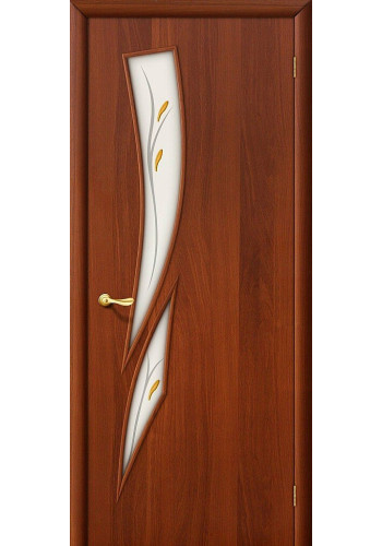 Межкомнатная дверь 8Ф, со стеклом, цвет ИталОрех