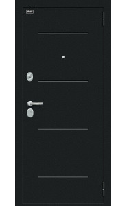 Входная дверь Лайн, цвет Букле черное/Grey Melinga