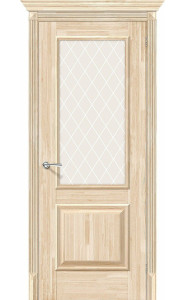 Межкомнатная дверь Классико-13, со стеклом, цвет Без отделки
