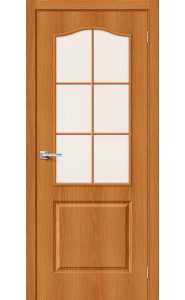 Межкомнатная дверь 32С, со стеклом, цвет МиланОрех