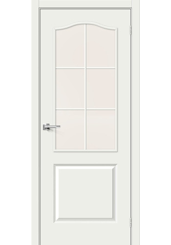 Межкомнатная дверь 32С, со стеклом, цвет Белый