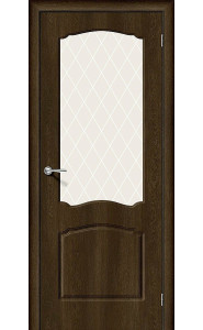 Межкомнатная дверь Альфа-2, со стеклом, цвет Dark Barnwood