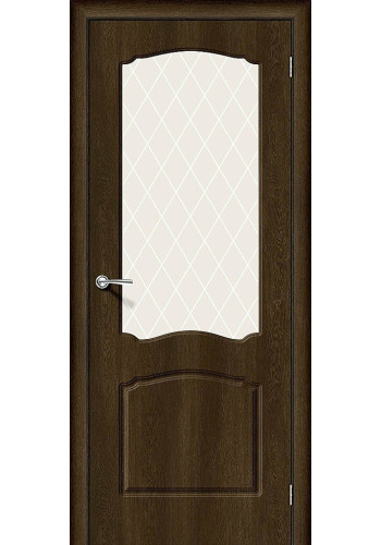 Межкомнатная дверь Альфа-2, со стеклом, цвет Dark Barnwood