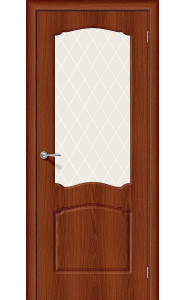 Межкомнатная дверь Альфа-2, со стеклом, цвет Italiano Vero