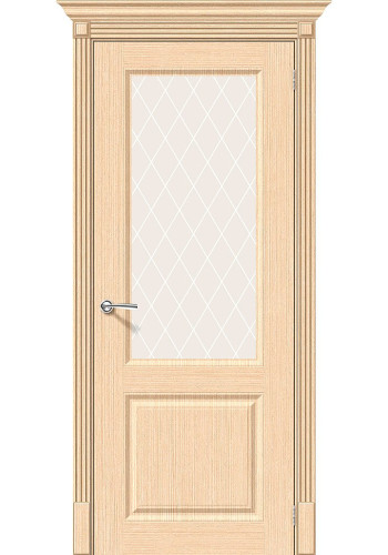 Межкомнатная дверь Статус-13, со стеклом, цвет БелДуб