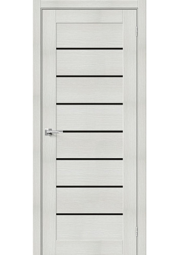 Межкомнатная дверь Браво-22, со стеклом, цвет Bianco Veralinga