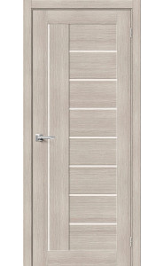 Межкомнатная дверь Браво-29, со стеклом, цвет Cappuccino Melinga Межкомнатная дверь Браво-29, со стеклом, цвет Cappuccino Melinga