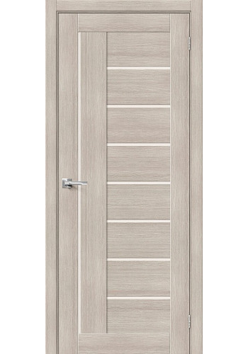 Межкомнатная дверь Браво-29, со стеклом, цвет Cappuccino Melinga