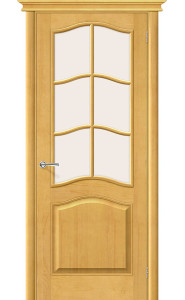Межкомнатная дверь М7, со стеклом, цвет Медовый