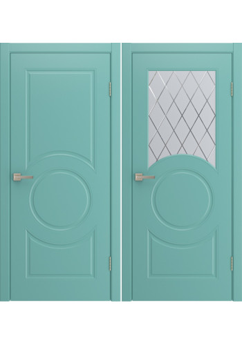 Межкомнатная дверь Donna Эмаль небесно голубая  по RAL