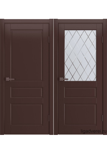 Межкомнатная дверь Stella Эмаль шоколад по RAL