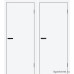 Межкомнатная дверь Prime, ПЭТ серая, алюминиевая черная кромка с 4-х сторон