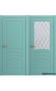 Межкомнатная дверь Venecia эмаль небесно-голубая по RAL