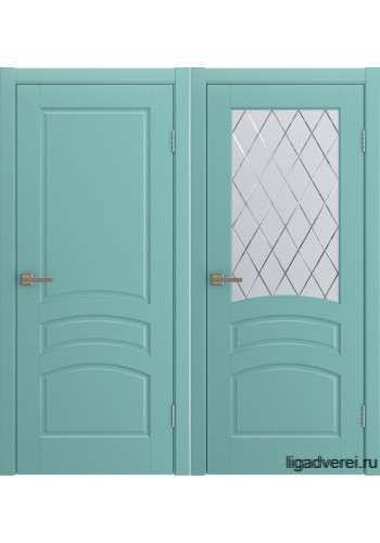 Межкомнатная дверь Venecia эмаль небесно-голубая по RAL