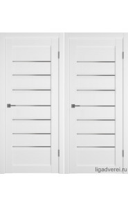 Межкомнатная дверь Extra эмалит белый, стекло белое