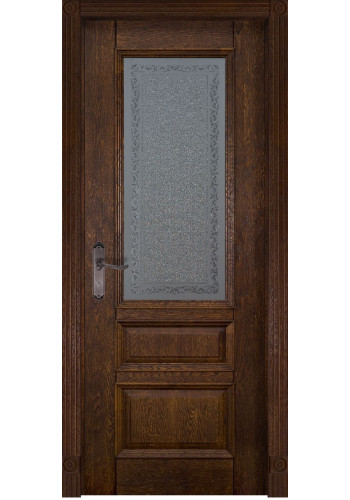 Дверь Аристократ 2 со стеклом Античный орех Дверь Аристократ 2 со стеклом Античный орех