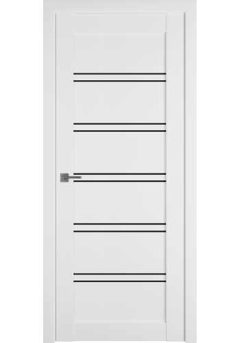 Межкомнатная дверь Emalex 28, со стеклом, цвет Emalex Ice