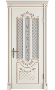 Межкомнатная дверь Alexandria, со стеклом, цвет Ivory PC