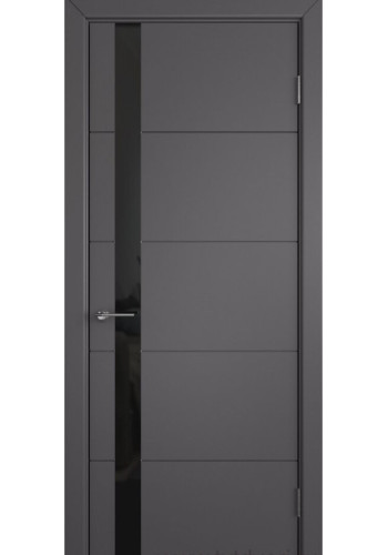 Межкомнатная дверь Trivia, со стеклом, цвет Graphite
