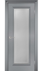 Дверь Венеция 1 Светло-серая эмаль со стеклом