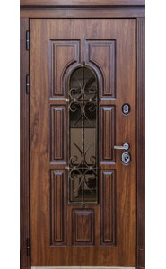 Дверь входная Дива МХ 32 Винорит  STR Тёмный дуб Ковка Термо