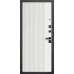 Дверь входная Формен Ф6 Черный матовый Дуб -Черное стекло
