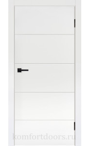 Дверь Мальта L 12 Белая эмаль ДГ