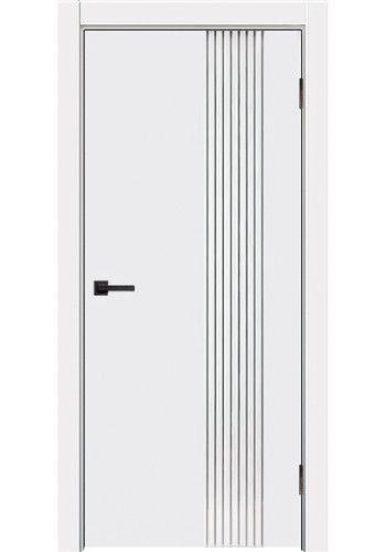 Дверь Мальта L 14 Белая эмаль ДГ