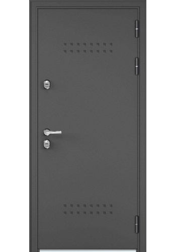 Дверь Мастино TERMO STANDART MP Антрацит букле R-5-Дуб шале белый 10TD-1 ТЕРМОРАЗРЫВ