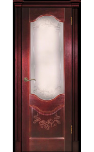 Дверь Прованс-2 красное дерево (сапель) ДО
